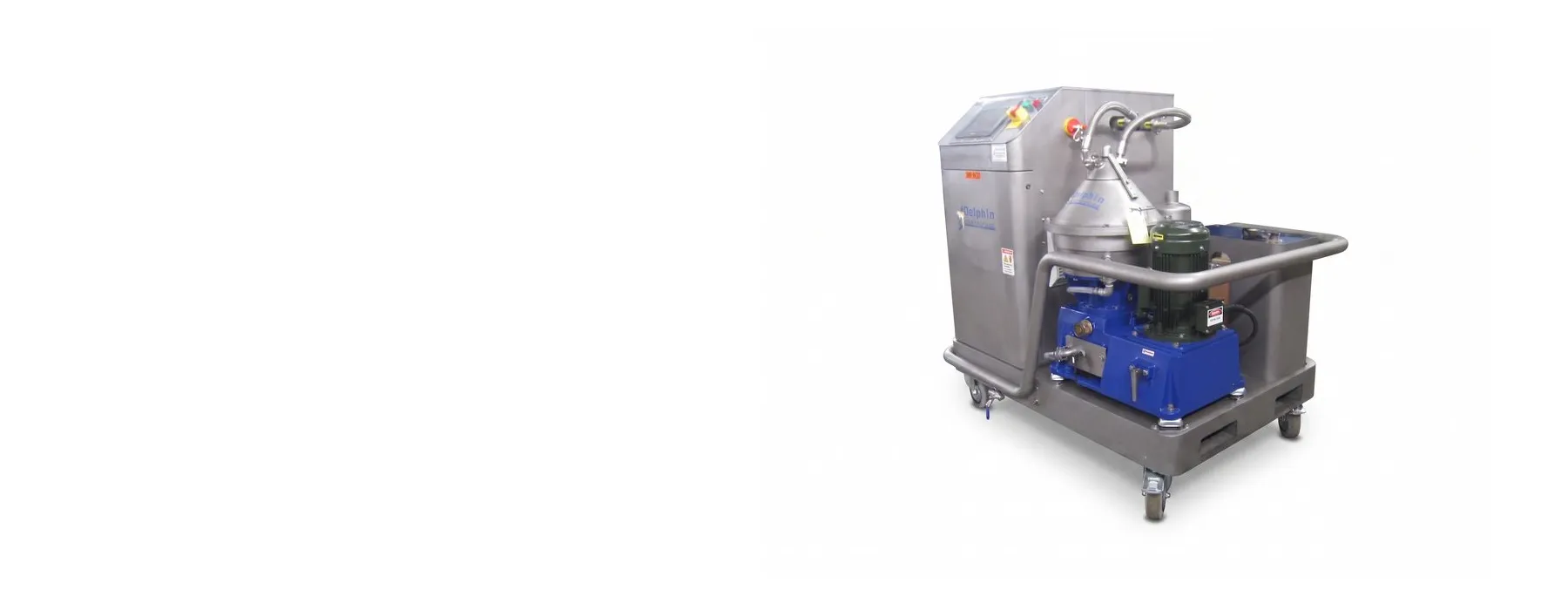 Stainless steel Alfa Laval LAPX 404 Clara 20 disc stack centrifuge module rebuilt by Dolphin Centrifuge
