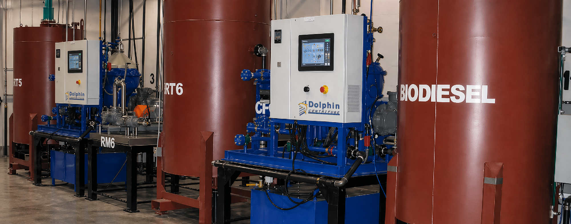 Biodiesel plant with Dolphin Centrifuge biodiesel centrifuge systems
