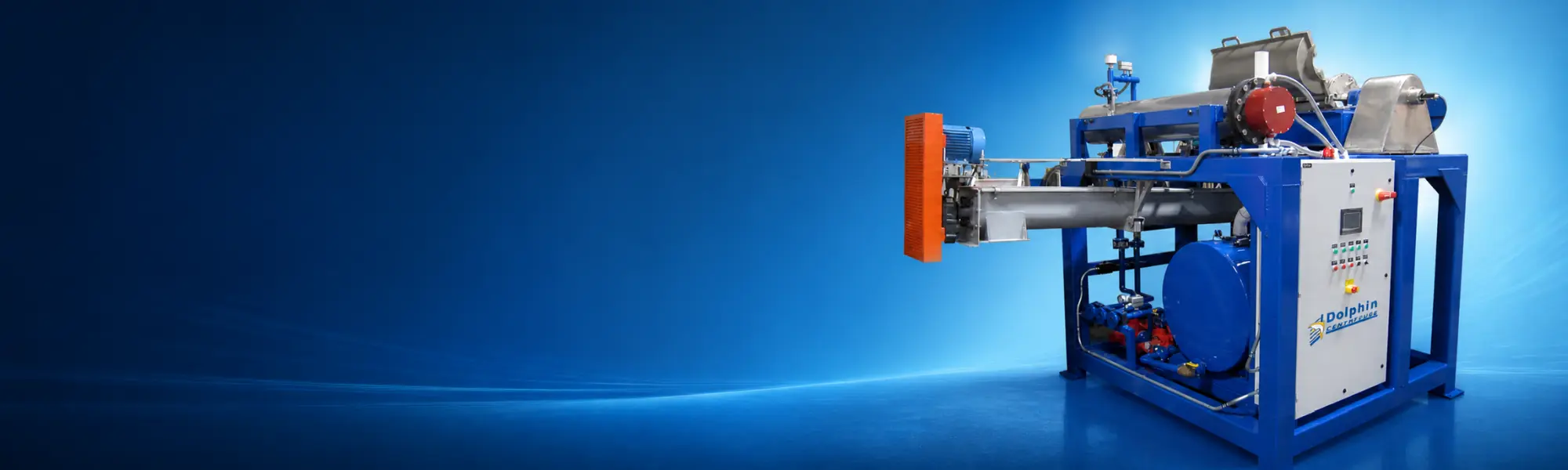 Alfa Laval decanter centrifuge module for industrial sludge dewatering