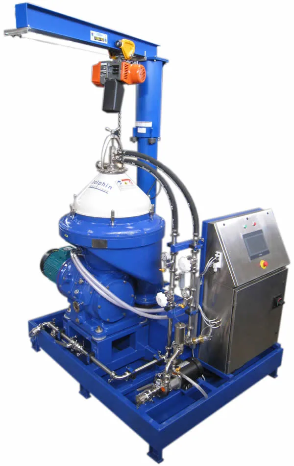 DMPX-070 self-cleaning disc stack centrifuge for clarifying silicon wafer grinding wastewater
