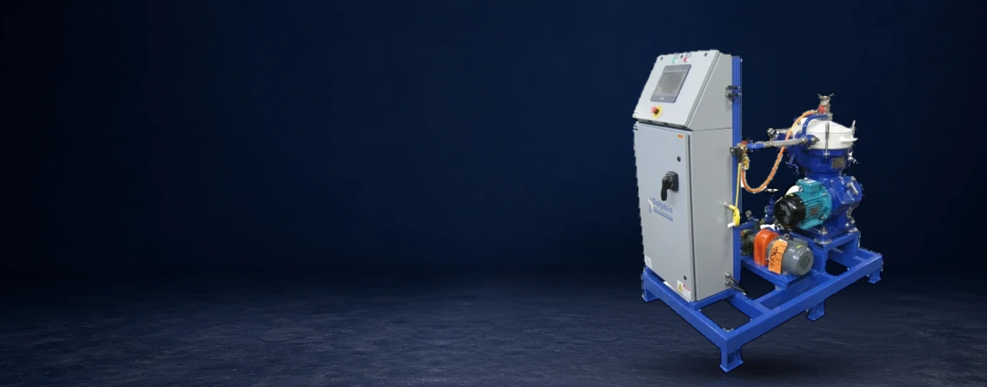 Alfa Laval MAB 204 centrifuge, supplied by Dolphin as the DMB-013 manual-clean disc stack system