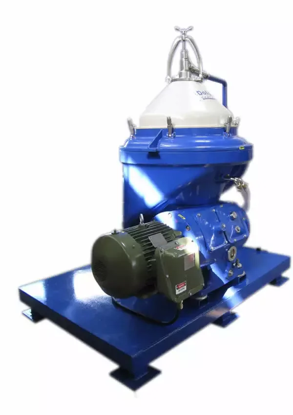Alfa Laval black-diesel disc stack centrifuge system for purifying used oil into diesel fuel
