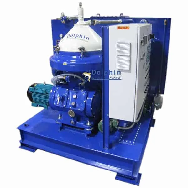 Waste Motor Oil Centrifuge System -- Alfa Laval MOPX-209 self-cleaning disc stack centrifuge