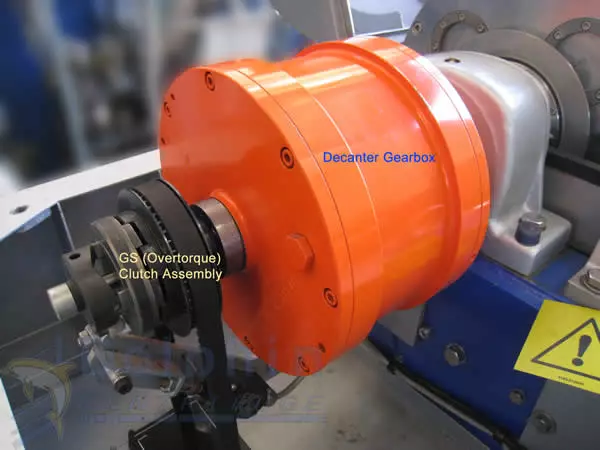Decanter Centrifuge Gearbox and Torque Clutch Assembly